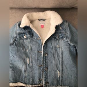 Girls denim warm lining jean jacket by Children’s Place